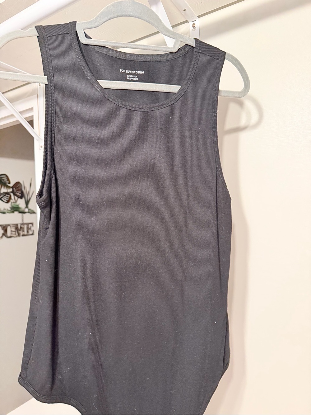 For Love And Lemons Black Ribbed Sleeveless Bodysuit